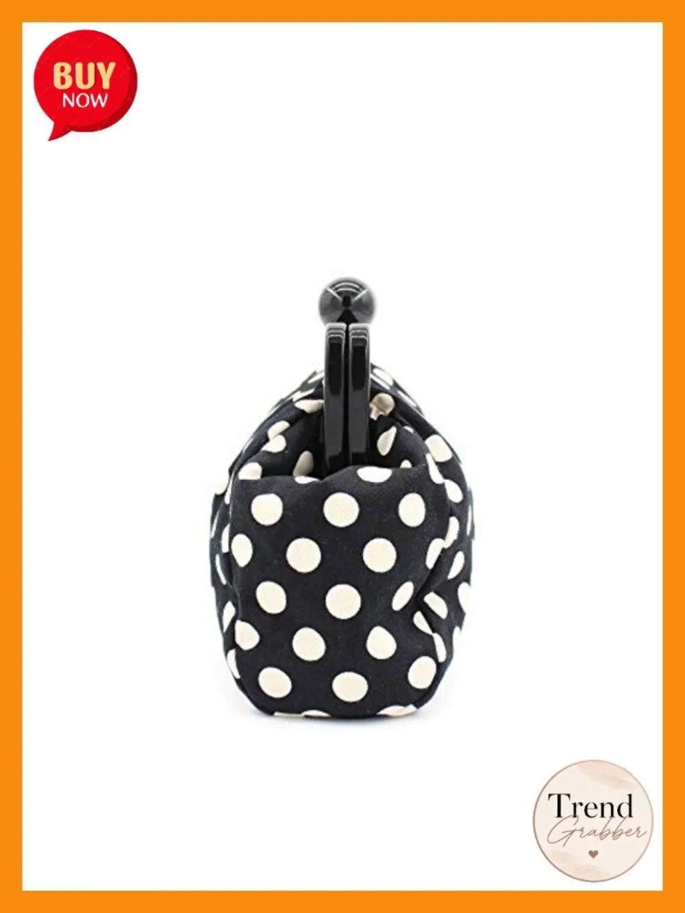 Polka Dot Clutch Purse with Chain Strap Evening Bag